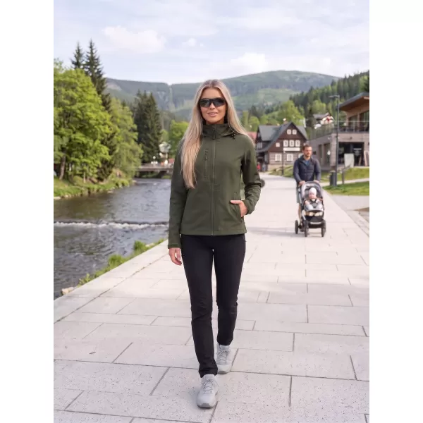 Dámská softshellová bunda ALTISPORT NoPrint NP/ALW945 MILITARY 