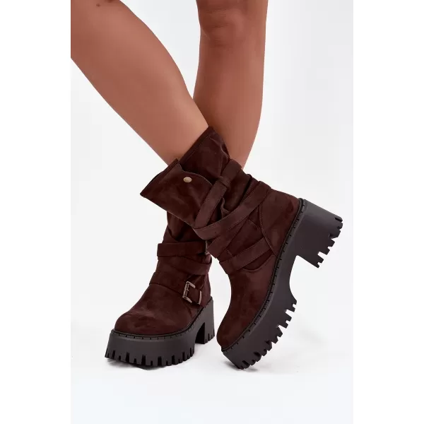  Dámské boty na podpatku BOTO NERELISA 40379 BROWN 