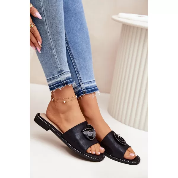  Dámské pantofle S.BARSKI KV51-007 BLACK 