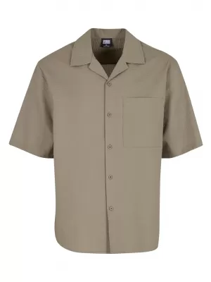 Pánská košile URBAN CLASSICS TB6409 PALE OLIVE