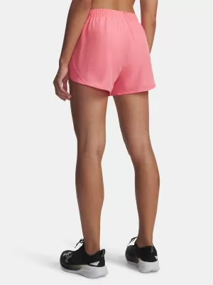 Dámské kraťasy UNDER ARMOUR UA FLY BY 3'' SHORTS 1382438-602 RŮŽOVÁ