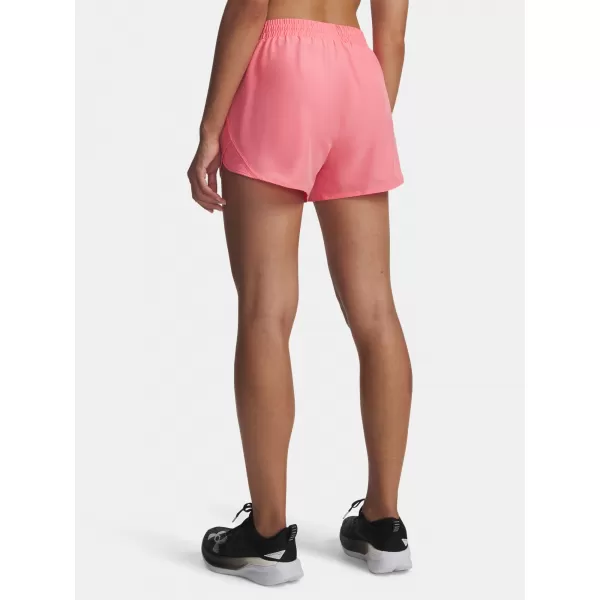  Dámské kraťasy UNDER ARMOUR UA FLY BY 3'' SHORTS 1382438-602 RŮŽOVÁ 