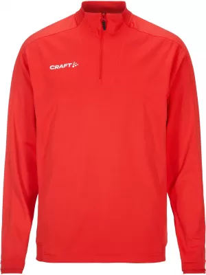 Pánská tréninková bunda s 1/4 zipem CRAFT TW Evolve 2.0 Half Zip M JASNĚ ČERVENÁ