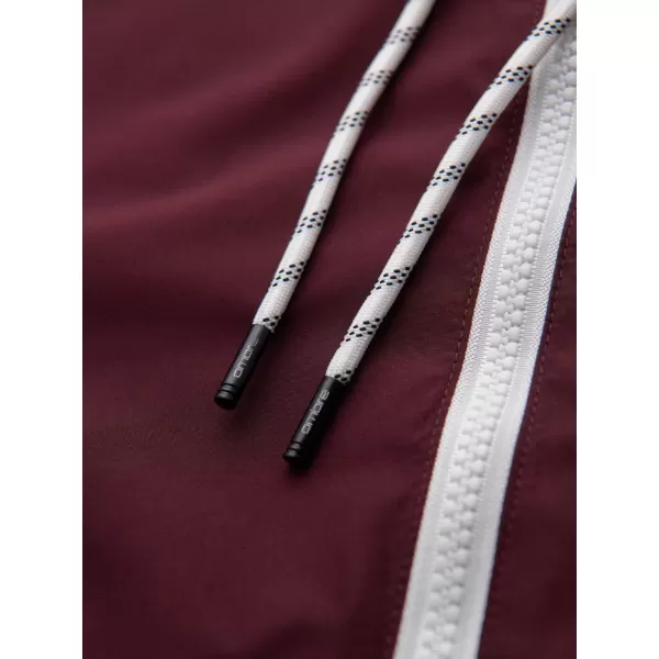  Pánská bunda OMBRE OM-JANP-0242 BURGUNDY-GRAY 