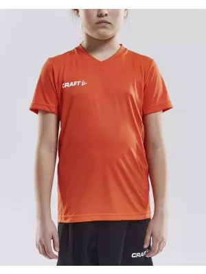 Dětské sportovní tričko s výstřihem do V CRAFT TW Squad Go Jersey Solid Jr KOKTEJLOVÁ