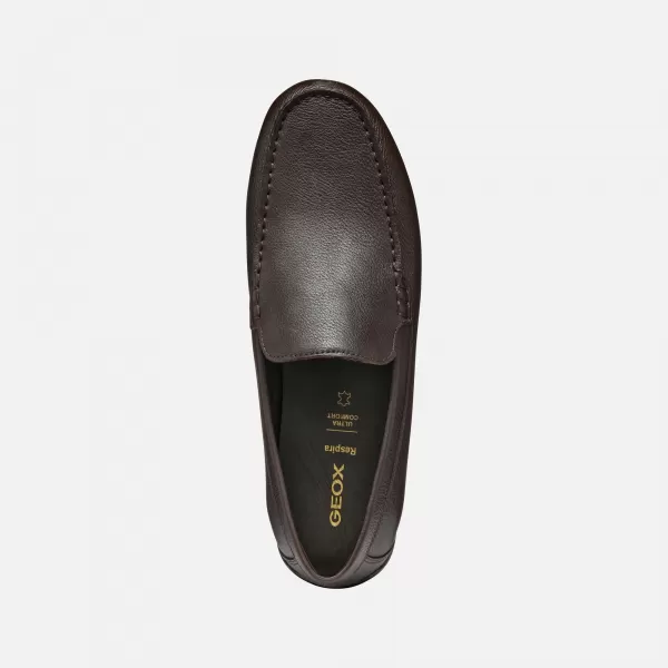  Pánské mokasíny GEOX SPHERICA EC16 G002878 TMAVĚ HNĚDÁ 