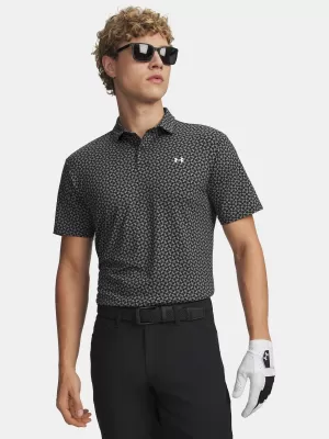 Pánské triko UNDER ARMOUR T2G PRINTED POLO 6012304-001 ČERNÁ