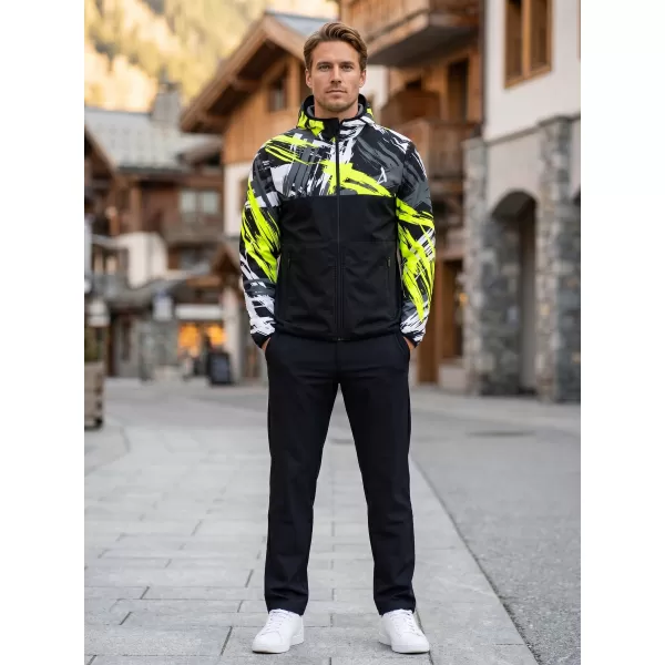 Pánská softshellová bunda premium ALTISPORT VOJ/ALM039JACK01 ČERNOŽLUTÁ 