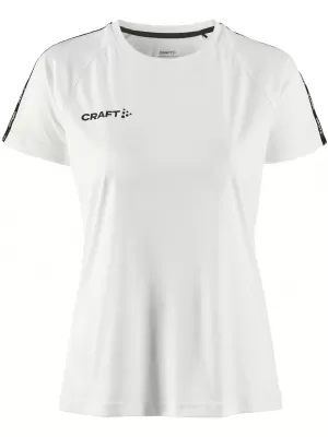 Dámské kontrastní sportovní tričko CRAFT TW Squad Go Contrast Jersey W BÍLÁ