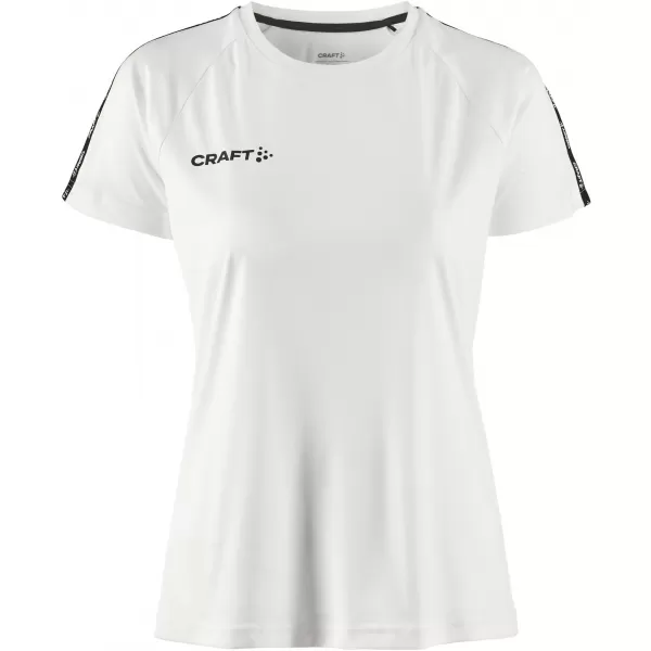  Dámské kontrastní sportovní tričko CRAFT TW Squad Go Contrast Jersey W BÍLÁ 