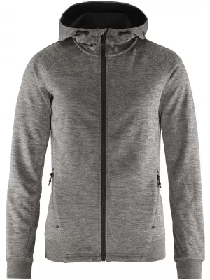 Dámská bunda s kapucí CRAFT Corp. ADV Unify Hoodie Jacket W TMAVĚ ŠEDÝ MELÍR