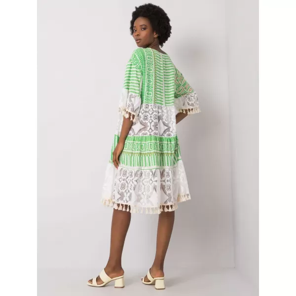  Dámské šaty ITALY MODA DHJ-SK-13567.41P WHITE-GREEN 