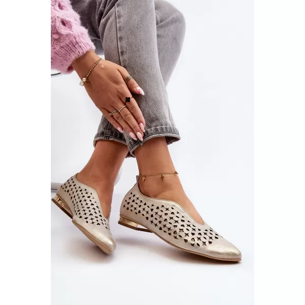  Dámské baleríny ZAZOO 2883 GOLD 