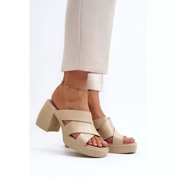  Dámské žabky ZAZOO 40373 BEIGE 