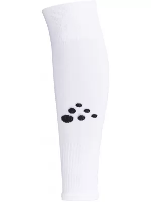 Dětské sportovní štulpny CRAFT TW Squad Sock W-O Foot Solid Jr BÍLÁ