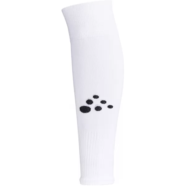  Dětské sportovní štulpny CRAFT TW Squad Sock W-O Foot Solid Jr BÍLÁ 