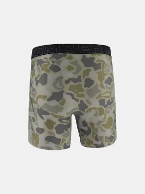 Pánské boxerky UNDER ARMOUR UA PERFORMANCE TECH - PRINT 6IN - 1PK 1383875-069 TITANIUM