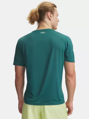 Pánské triko UNDER ARMOUR UA TECH TAPING SS 6012356-339 ZELENÁ