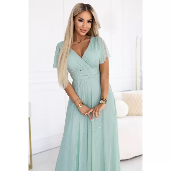  Dámské šaty NUMOCO 635-8 PISTÁCIOVÁ 
