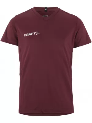 Dětské sportovní tričko s výstřihem do V CRAFT TW Squad Go Jersey Solid Jr KAŠTANOVÁ