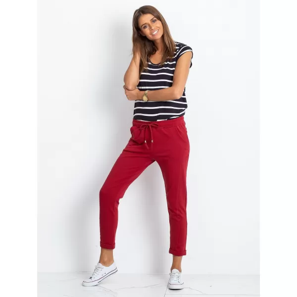  Dámské tepláky BASIC FEEL GOOD RV-DR-3589.06X BURGUNDY 