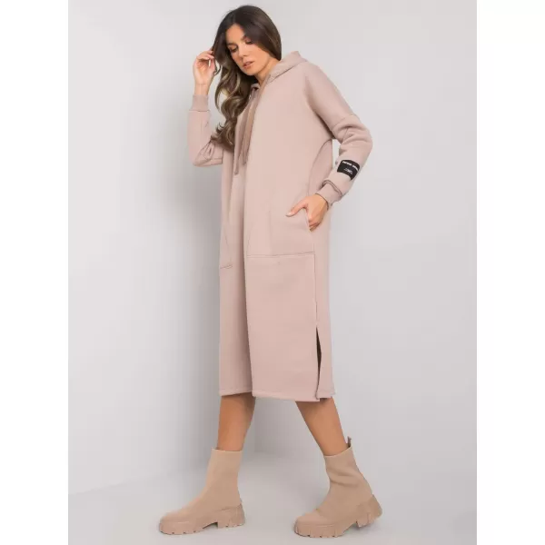  Dámské šaty RUE PARIS RV-SK-7359.25X DARK BEIGE 