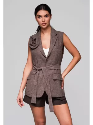 Dámská vesta LARICA LW-BLZV-0102 BROWN