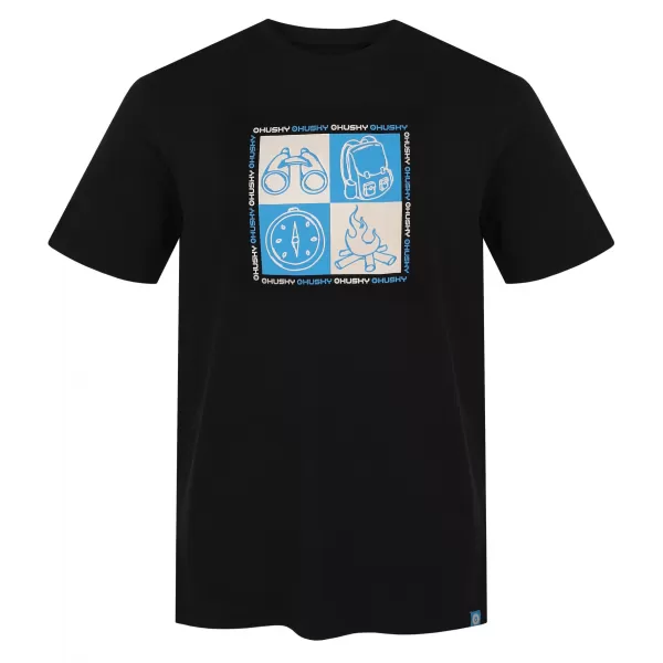  Pánské triko HUSKY TEE SQUARE M BLACK 