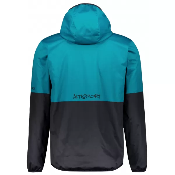  Pánská softshellová bunda premium ALTISPORT VOJ/ALM051JACK01 PETROLEJOVÁ/ČERNÁ 
