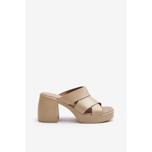  Dámské žabky ZAZOO 40373 BEIGE 