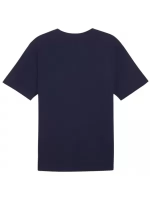 Pánské triko PUMA TEAMRISE LOGO JERSEY COTTON 658705-06 PUMA NAVY/PUMA WHITE