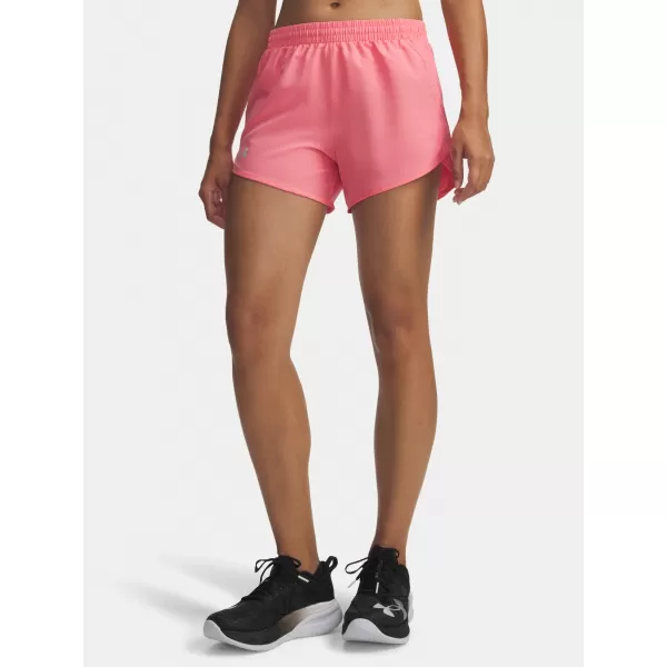  Dámské kraťasy UNDER ARMOUR UA FLY BY 3'' SHORTS 1382438-602 RŮŽOVÁ 