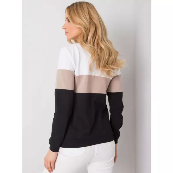  Dámská mikina RUE PARIS RV-BL-5787.15X BLACK AND BEIGE 