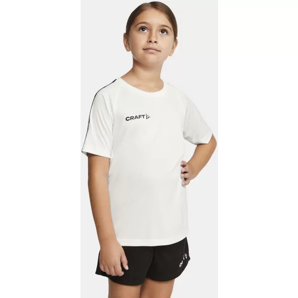  Dětské kontrastní sportovní tričko CRAFT TW Squad Go Contrast Jersey Jr BÍLÁ 