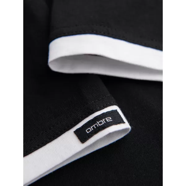  Pánské triko OMBRE OM-TSCT-0256 BLACK 
