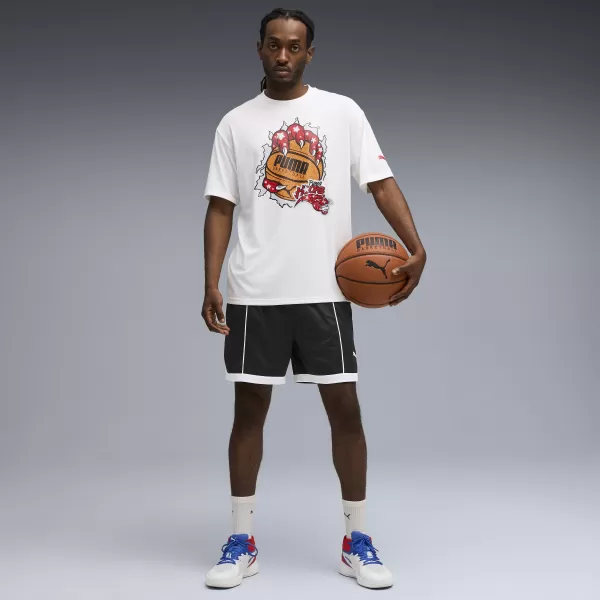  Pánské triko PUMA HOOPAVERSE TEE 3 632891-01 PUMA WHITE 