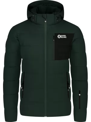 Pánská zimní bunda NORDBLANC BRAMBLE NBWJM8258 TMAVĚ ZELENÁ