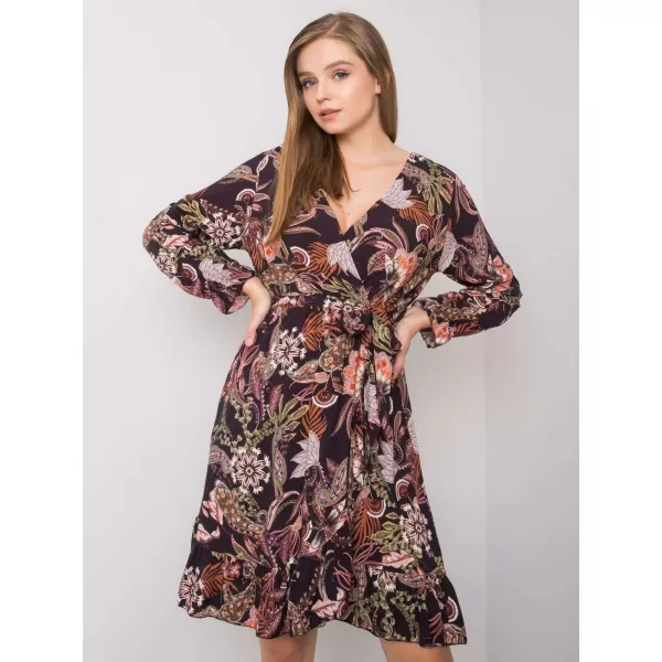  Dámské šaty OCH BELLA TW-SK-BI-H2515.38X BLACK AND BEIGE 