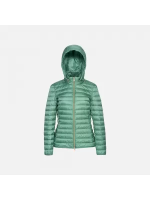Dámská péřová bunda GEOX JAYSEN G012392 TYRKYSOVÁ