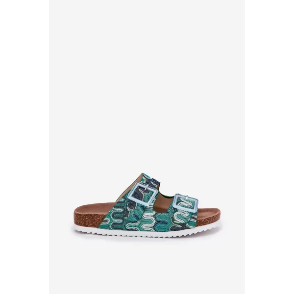  Dámské pantofle S.BARSKI RB51-006 GREEN 