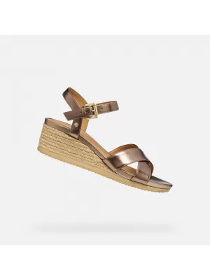 Dámské sandály GEOX ISCHIA CORDA G012728 BÉŽOVÁ