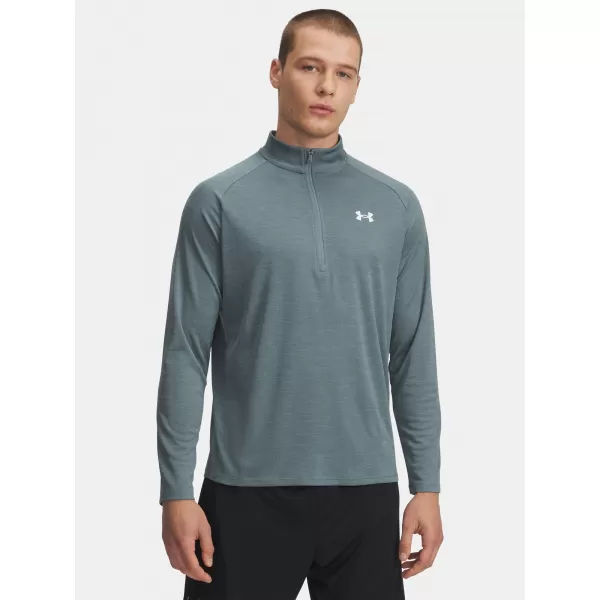  Pánské triko UNDER ARMOUR UA TECH TEXTURED 1/2 ZIP 1382797-587 MODRÁ 