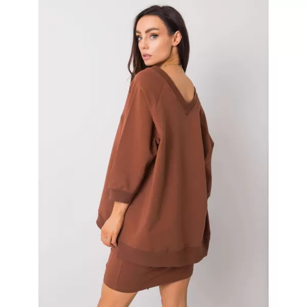  Dámská mikina RUE PARIS RV-BL-5676.09 BROWN 