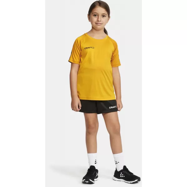  Dětské kontrastní sportovní tričko CRAFT TW Squad Go Contrast Jersey Jr ŠVÉDSKÁ ŽLUTÁ/ZLATÁ 