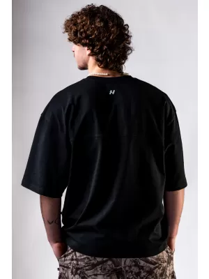 NEBBIA Oversized tričko POWER 898 BLACK