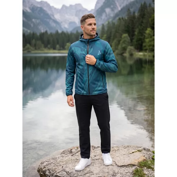  Pánská softshellová bunda premium ALTISPORT VOJ/ALM072JACK01 PETROLEJOVÁ 
