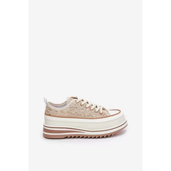  Dámské tenisky S.BARSKI BF51-101 BEIGE 