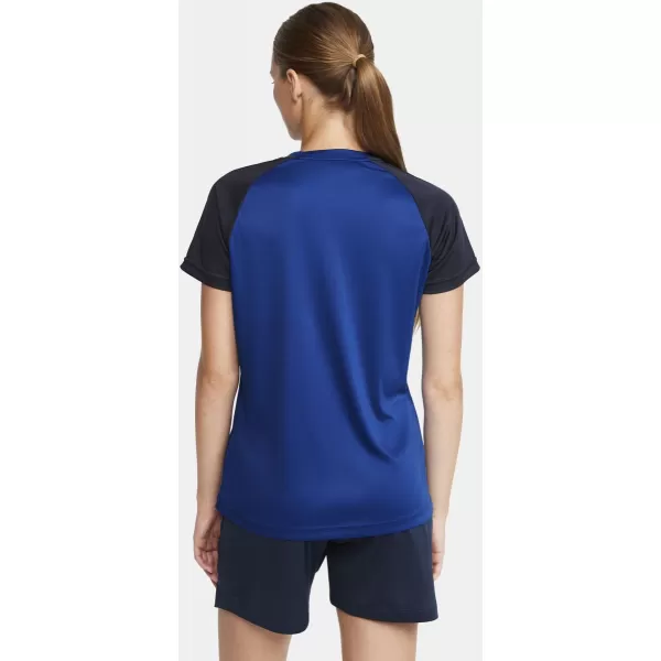  Dámské kontrastní sportovní tričko CRAFT TW Squad Go Contrast Jersey W KLUBOVÁ KOBALTOVÁ/NÁMOŘNÍ 