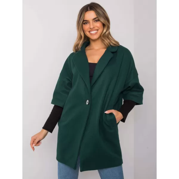  Dámský kabát RUE PARIS CHA-PL-0409.30X DARK GREEN 