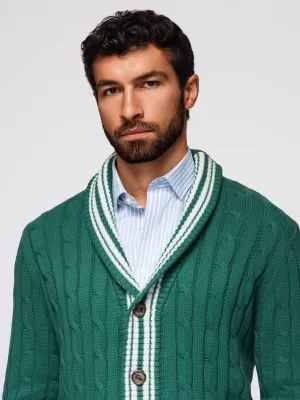 Pánský kardigan OMBRE OM-SWCD-0152 GREEN